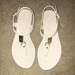 White Coach Plato Jelly Sandal